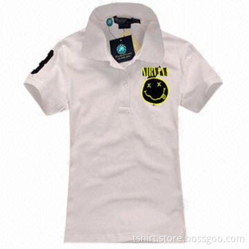 Hot-selling Men's White Polo T-shirt, Made of 100% Cotton Material, Customized Sizes Available